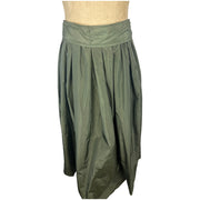 Full Pleated Puff Skirt with Tie Waist