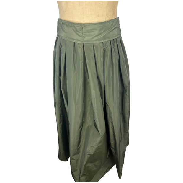 Full Pleated Puff Skirt with Tie Waist