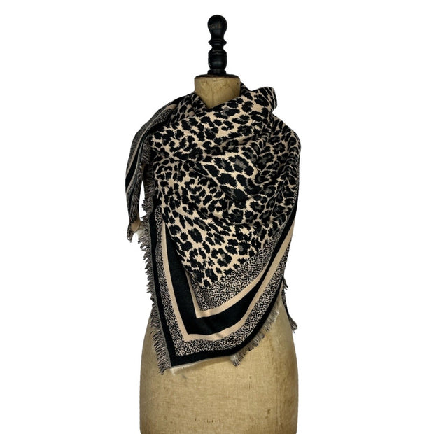 Leopard Print Scarf - Large Square