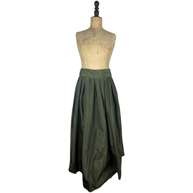 Full Pleated Puff Skirt with Tie Waist