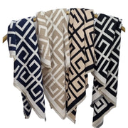 Aztec-Inspired Print Scarf - Large Square