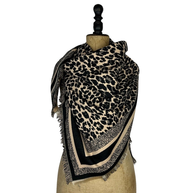 Leopard Print Scarf - Large Square