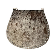 Real Hide & Leather Studded Edge Hobo Bag