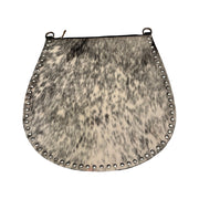 Real Hide & Leather Studded Edge Hobo Bag