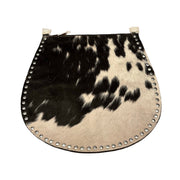 Real Hide & Leather Studded Edge Hobo Bag