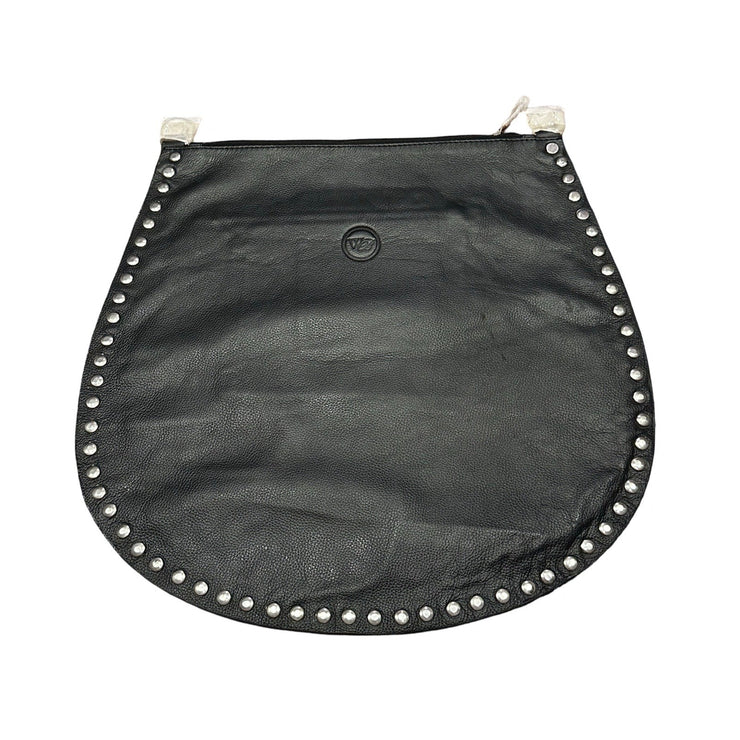 Real Hide & Leather Studded Edge Hobo Bag