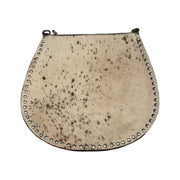 Real Hide & Leather Studded Edge Hobo Bag