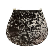 Real Hide & Leather Studded Edge Hobo Bag