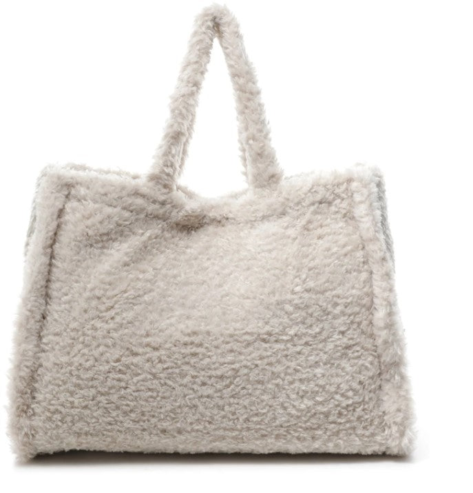 Cozy Shearling Shopper Bag