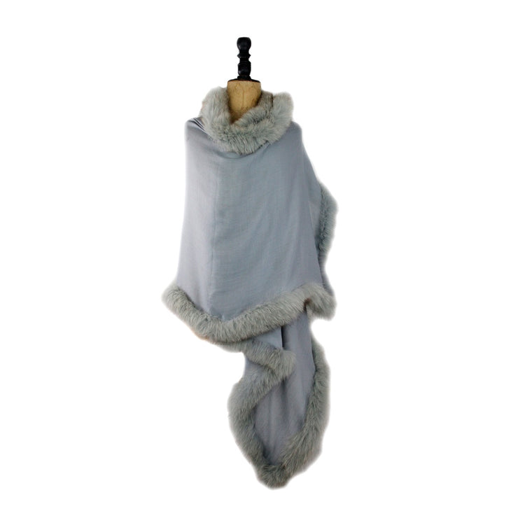 Fine Cashmere Scarf with Full Trim